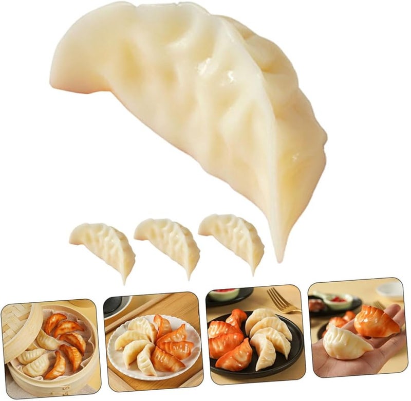 4Pcs Realistic Artificial Dumpling Models 5 5X2X2CM For Food Photography Props Kitchen Display - Image 2